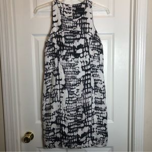 Cynthia Rowley Black and White Patterned Dress